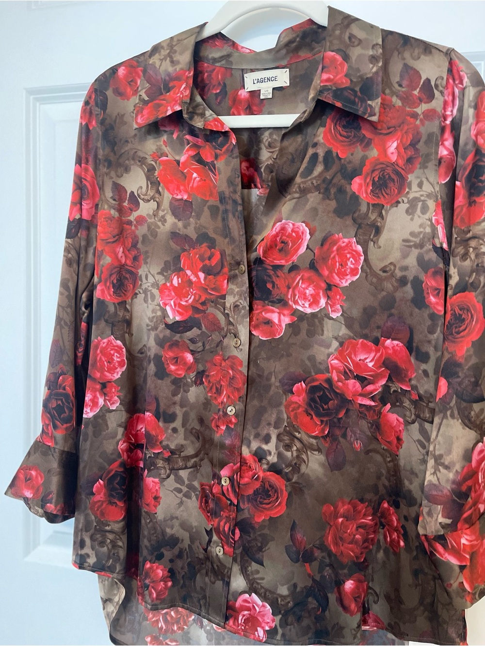 L’Agence Dani Silk Floral Shirt - Like New